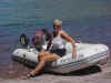 Caleta_Partida_-_Signe_and_dinghy (90K)