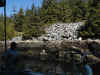 Rock wall in El Capitan Passage, Prince of Wales Island, Alaska (99K)