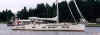 Raven departing Gig Harbor (panoramic) (84K)