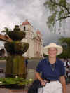 Signe at Santa Barbara Mission (75K)